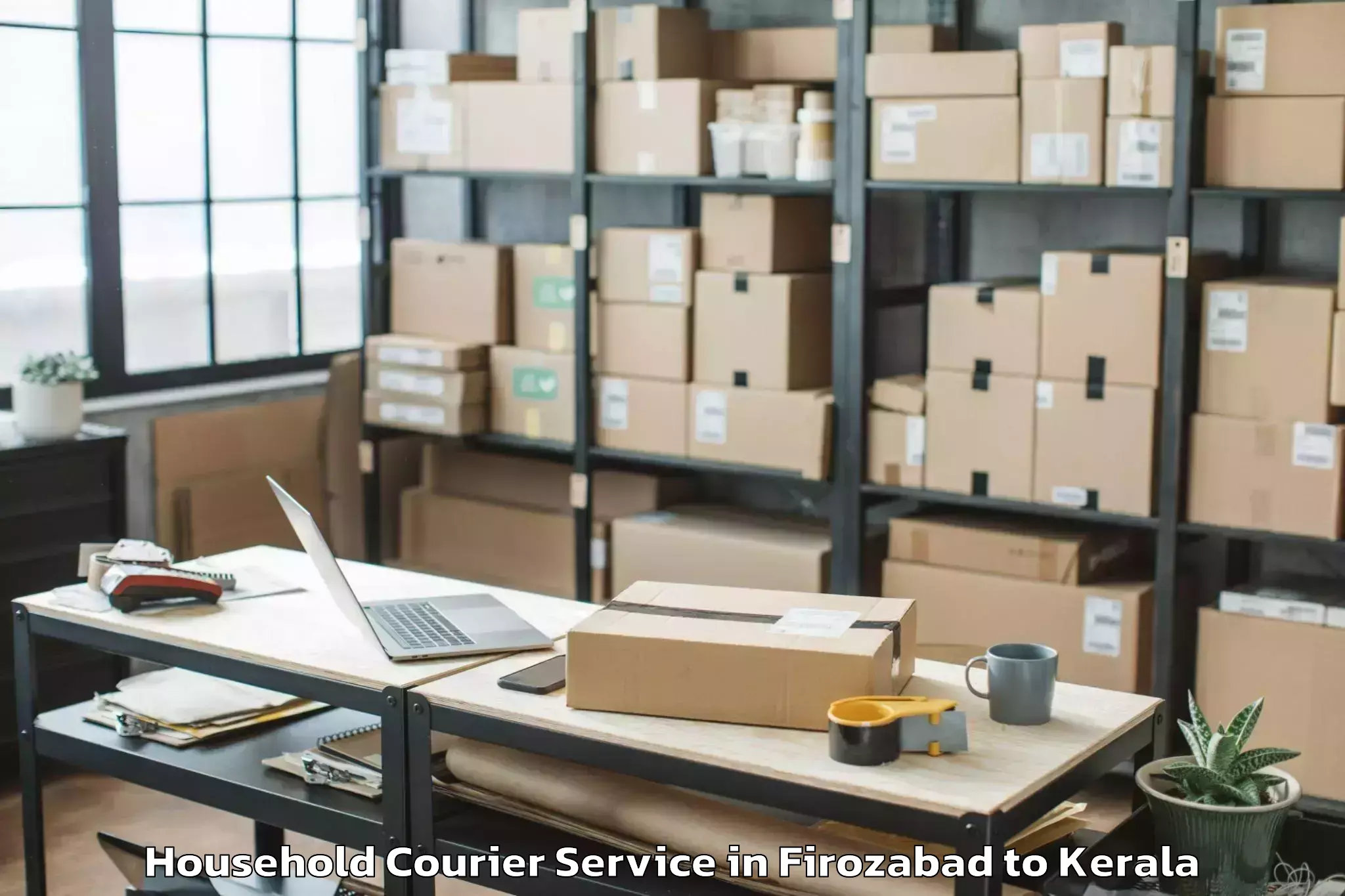 Book Your Firozabad to Vaikam Household Courier Today